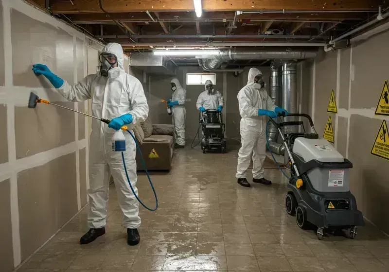 Basement Moisture Removal and Structural Drying process in Gentry County, MO